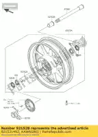 921521492, Kawasaki, collar, eje fr, l = 46.5 vn1600-a1 kawasaki vn vulcan 1600 1700 2003 2004 2005 2006 2009 2010 2011 2012 2013 2014 2015 2016, Nuevo