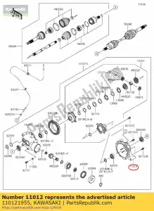 Kawasaki 110121955 tappo, albero di trasmissione - Il fondo