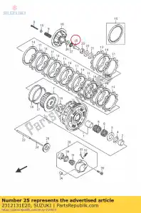 Suzuki 2312131E20 pezzo, frizione pu - Il fondo