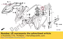 Here you can order the cap assy., fuel tank from Honda, with part number 17620GEL770: