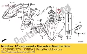 Honda 17620GEL770 cap assy., fuel tank - Bottom side