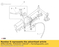 Aprilia AP8218296, Hinterer bremshebel komplett, OEM: Aprilia AP8218296