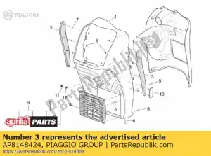 Piaggio Group AP8148424 lh parachoques. gris - Lado inferior