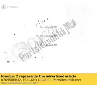 8764580002, Piaggio Group, pistão + pino do pistão cat.2     , Novo