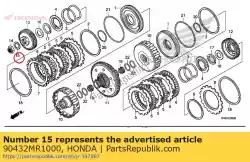 ring, speciaal, 18mm van Honda, met onderdeel nummer 90432MR1000, bestel je hier online: