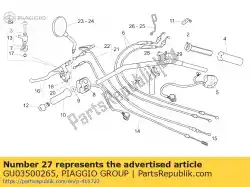 Ici, vous pouvez commander le support de guidon inférieur auprès de Piaggio Group , avec le numéro de pièce GU03500265: