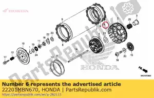 Honda 22201MBN670 disco, frizione - Il fondo