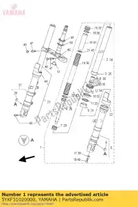 yamaha 5YKF31020000 zespó? przedniego widelca (d? - Dół