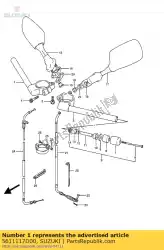 Here you can order the handlebar,rh from Suzuki, with part number 5611117D00: