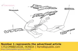 Tutaj możesz zamówić mark, r. Zbiornik paliwa (###) * typ13 * (typ13) od Honda , z numerem części 17521MBBD20ZB: