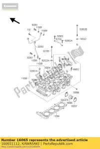 kawasaki 160651112 houder-carburateur zx750-g2 - Onderkant