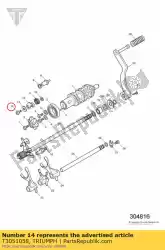 tapschroef, dop / hd, m6x1. 0x20, enc van Triumph, met onderdeel nummer T3051058, bestel je hier online: