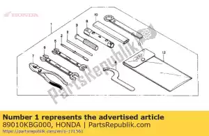 Honda 89010KBG000 conjunto de herramientas - Lado inferior