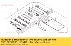 Honda 89010KBG000 conjunto de ferramentas - Lado inferior