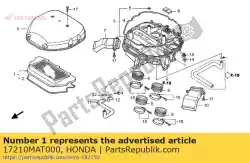 Ici, vous pouvez commander le filtre à air auprès de Honda , avec le numéro de pièce 17210MAT000: