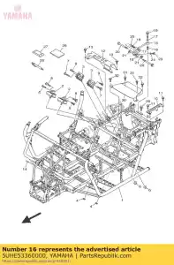 yamaha 5UHE53360000 damper, engine mou - Bottom side