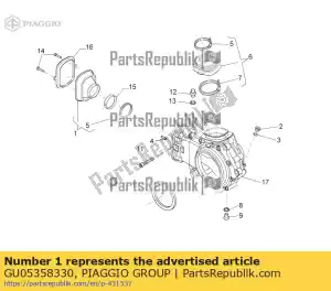 Piaggio Group GU05358330 upper dust cover - Bottom side