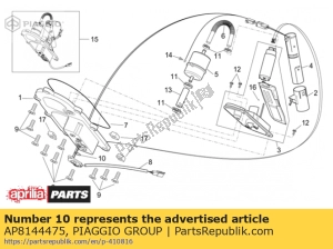 aprilia AP8144475 gasket ring - Bottom side