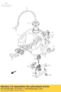 suzuki 015470635B boulon - La partie au fond