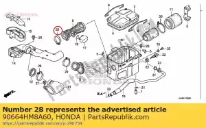 honda 90664HM8A60 bande, tube de raccordement (64) - La partie au fond