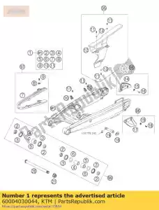 ktm 60004030044 basculante cpl. 'gramo - Lado inferior