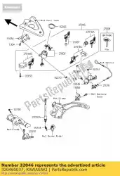 beugelzitting van Kawasaki, met onderdeel nummer 320460037, bestel je hier online: