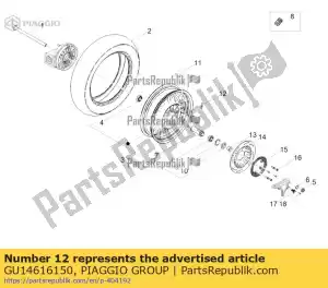 Piaggio Group GU14616150 counterweight - Bottom side