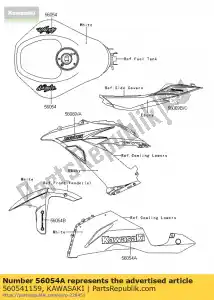 kawasaki 560541159 mark, lwr cowl., kawasaki zx636e - Il fondo