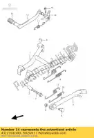 4312101D00, Suzuki, Braccio, asta del freno suzuki gs 500 1989 1990 1991 1992 1993 1994 1995 1996 1997 1998 1999 2000 2001 2002, Nuovo