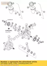 Ici, vous pouvez commander le piston ii cpl. 78,0mm 380 99 auprès de KTM , avec le numéro de pièce 54730007300II: