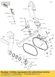 Here you can order the lever-comp,green from Kawasaki, with part number 132360047: