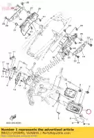 B902172E00P0, Yamaha, Steun, zijdeksel 1 yamaha  xsr 900 2016 2017 2018 2019 2020 2021, Nieuw