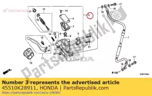 Honda 45510K28911 cylinder sub assy., fr. m - Bottom side