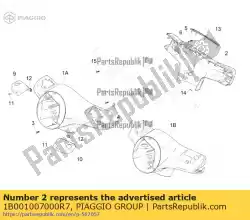 Qui puoi ordinare coperchio manubrio posteriore da Piaggio Group , con numero parte 1B001007000R7: