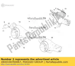 Piaggio Group 1B001007000R7 coperchio manubrio posteriore - Il fondo