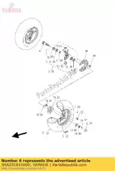 Here you can order the axle, wheel from Yamaha, with part number 5HA251810000: