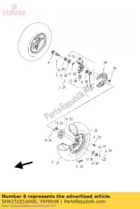 yamaha 5HA251810000 essieu, roue - La partie au fond