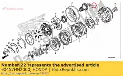 Here you can order the washer, thrust, 29x40x2 from Honda, with part number 90457HN2000: