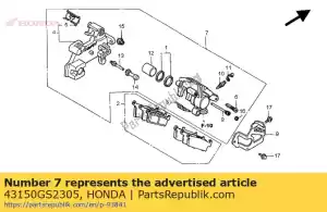 Honda 43150GS2305 zacisk sub assy., rr. br - Dół