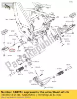 340280115458, Kawasaki, paso, fr, lh, p. plata kawasaki klx dtracker d  c tracker 125 klx125 150 klx150bf , Nuevo