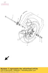 Yamaha 22F253810000 as, wiel - Onderkant