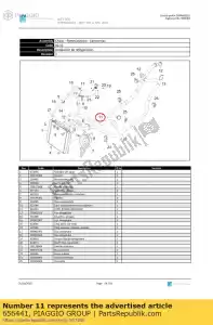 Piaggio Group 656441 bomba de ligação do tubo do radiador - Lado inferior