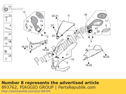 Aprilia 893762, Décalque de carénage avant 