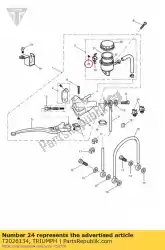 schroef en ring, hoofdcilinder van Triumph, met onderdeel nummer T2026134, bestel je hier online: