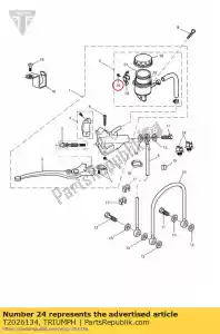 triumph T2026134 screw and washer, master cyl - Bottom side