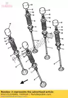 4SV121210000, Yamaha, klep, uitlaat yamaha fzr gts xv yzf 535 1000 1989 1990 1991 1992 1993 1994 1995 1996 1997 1998 2000 2001, Nieuw