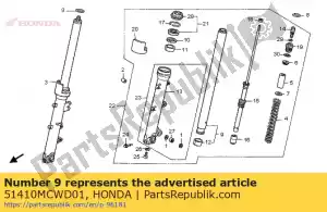 Honda 51410MCWD01 tuyau comp., fr. fourchette - La partie au fond