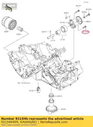 Ici, vous pouvez commander le boulon, à bride, 6x18 auprès de Kawasaki , avec le numéro de pièce 921540499: