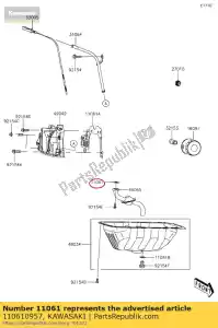 kawasaki 110610957 01 junta, toma de aceite - Lado inferior
