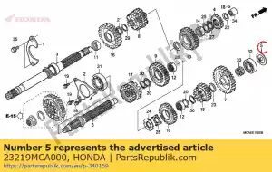Honda 23219MCA000 plaque, palier d'arbre intermédiaire - La partie au fond